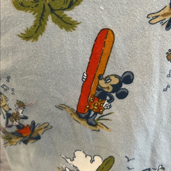 Disney Faux Wrap Dress Sleeveless Mickey Goofy Donald Hawaii Beach Size Medium - Picture 7 of 10